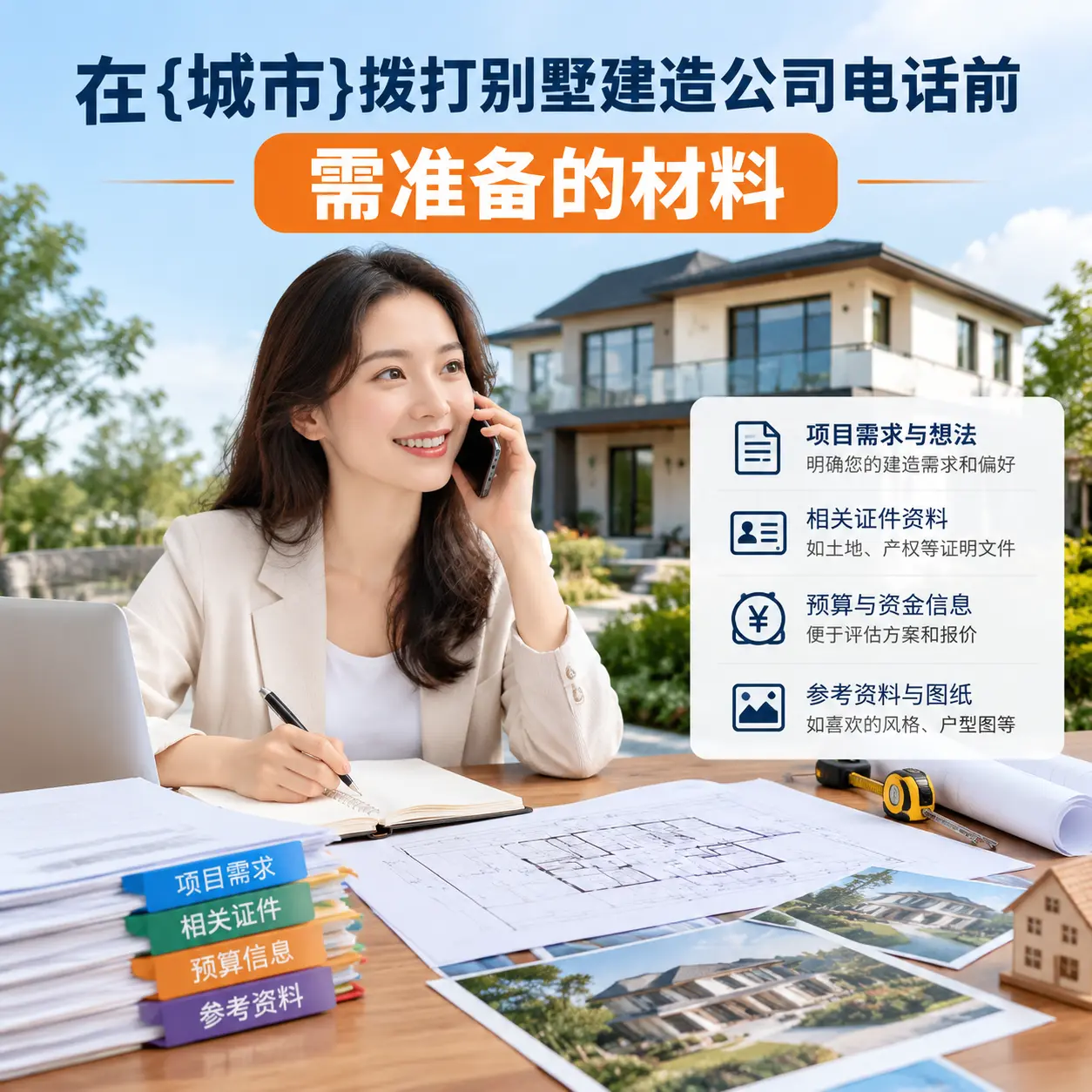在毕节拨打别墅建造公司电话前需准备的材料
