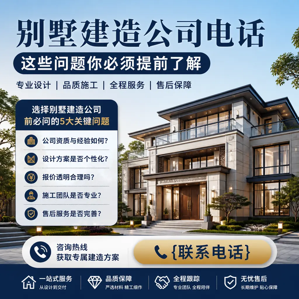毕节别墅建造公司电话,这些问题你必须提前了解