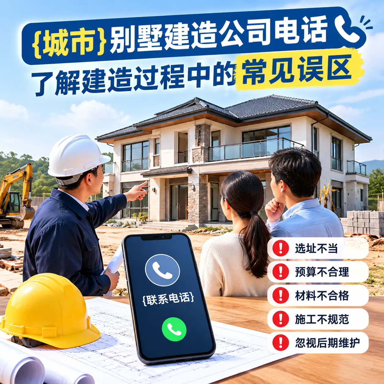 毕节别墅建造公司电话，了解建造过程中的常见误区