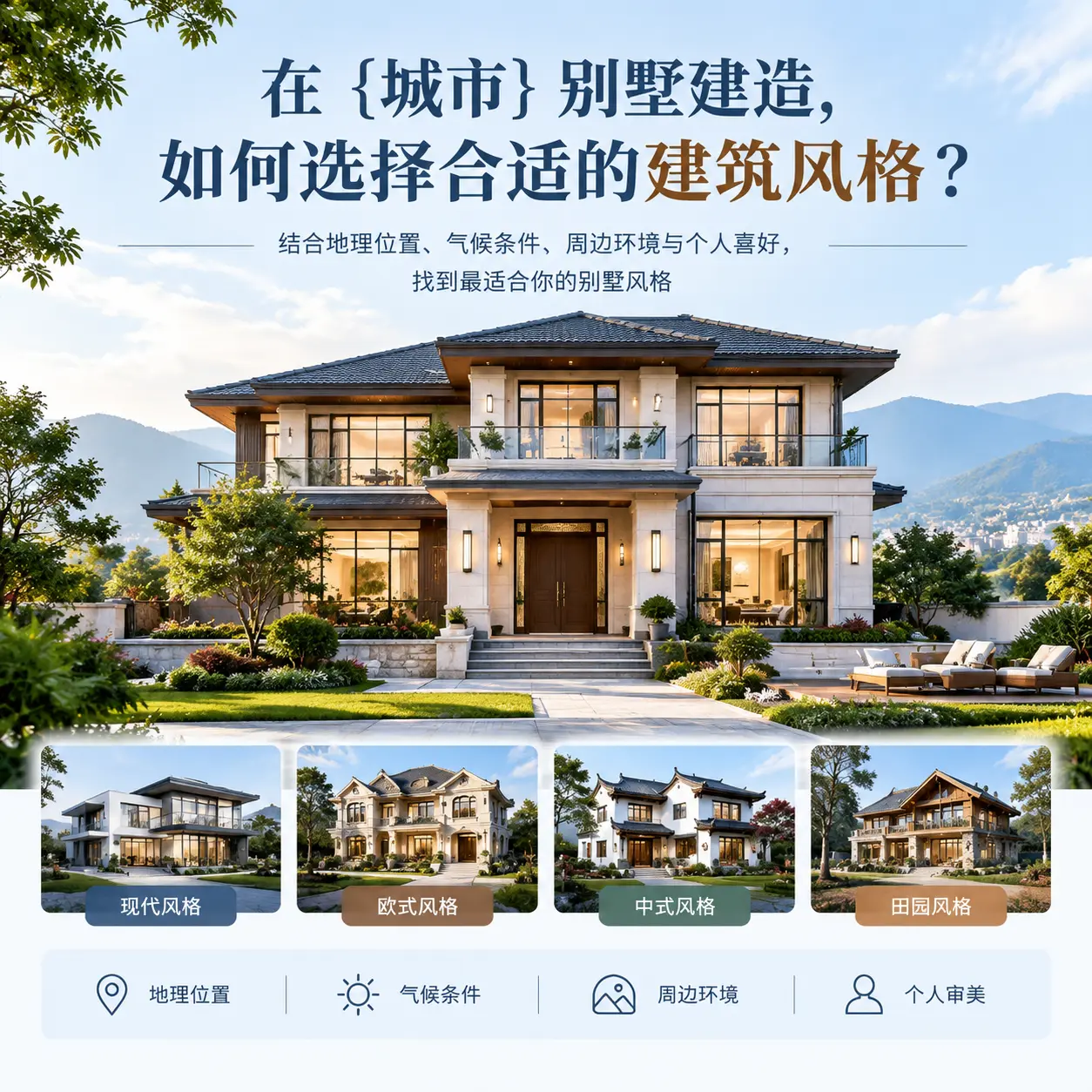 在 毕节 别墅建造,如何选择合适的建筑风格?